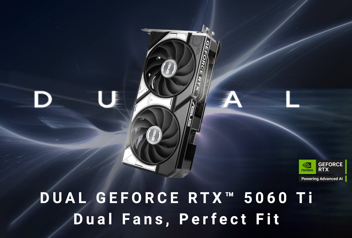 Card màn hình Asus DUAL RTX 5060 Ti O8G - Máy Tính LMC Card màn hình Asus DUAL RTX 5060 Ti O8G - Chi tiết 1
