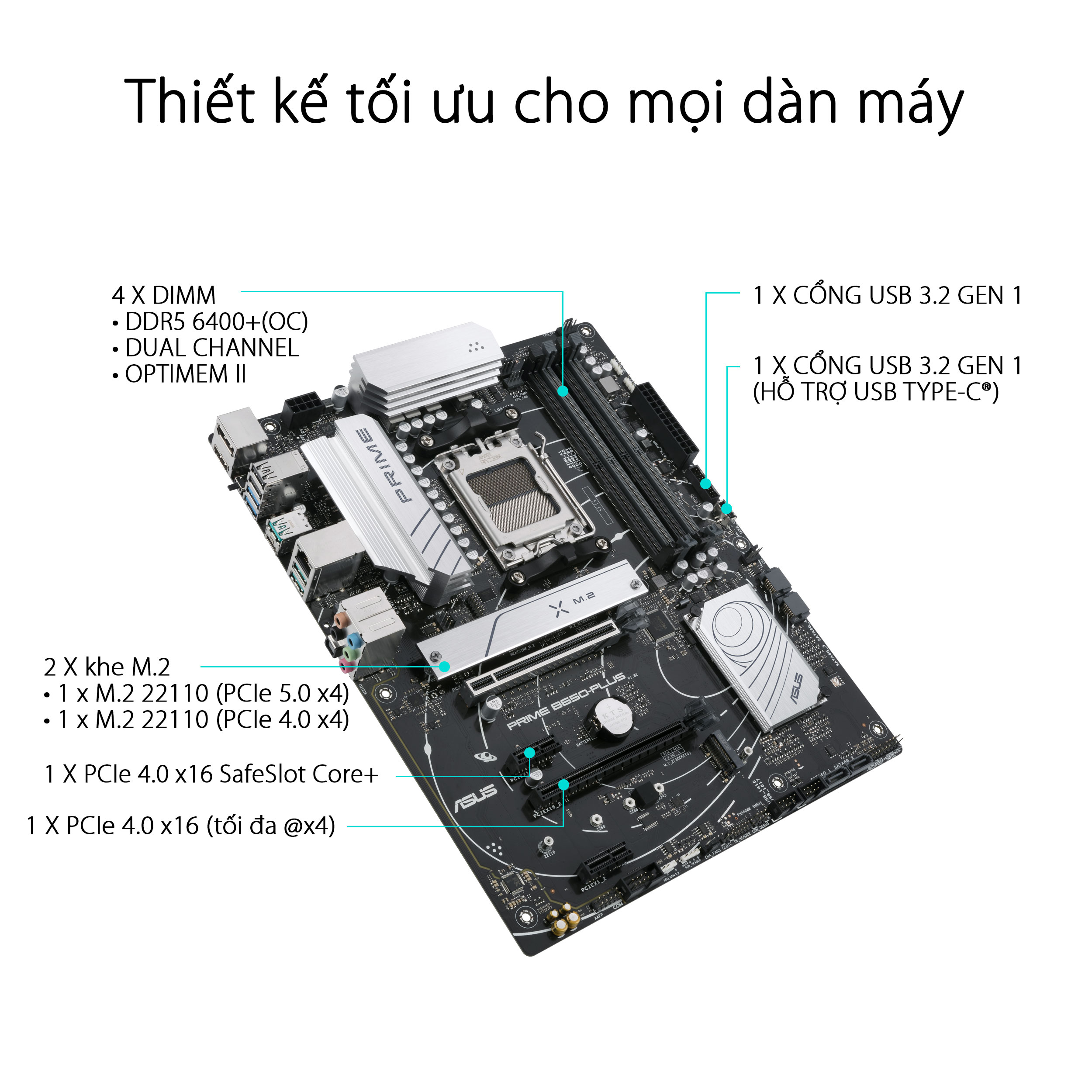 Mainboard ASUS PRIME B650-PLUS - Máy Tính LMC Mainboard ASUS PRIME B650-PLUS - Chi tiết 1