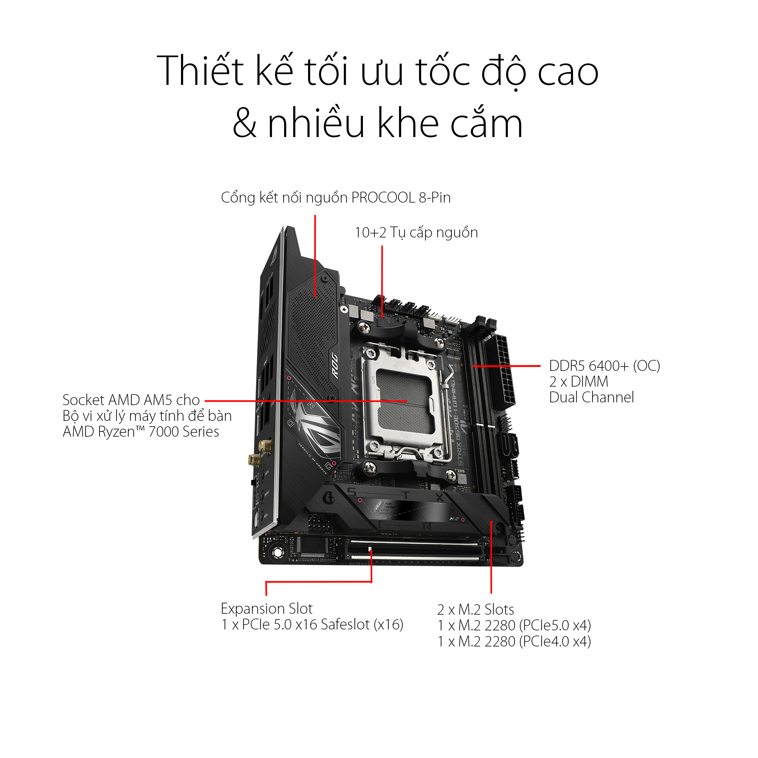Mainboard ASUS ROG B650E-I GAMING WIFI - Máy Tính LMC Mainboard ASUS ROG B650E-I GAMING WIFI - Chi tiết 2