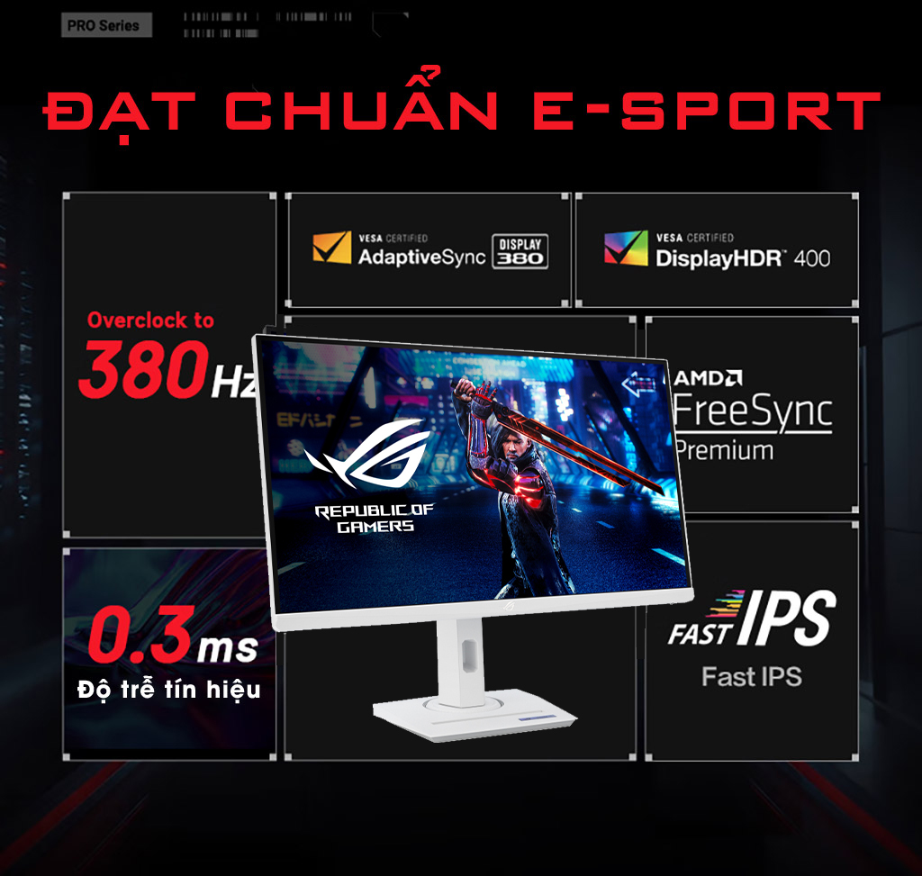 Màn hình ASUS ROG Strix XG259QNS-W (24.5 inch/FHD/Fast IPS/380Hz/0.3ms) - Chi tiết 4