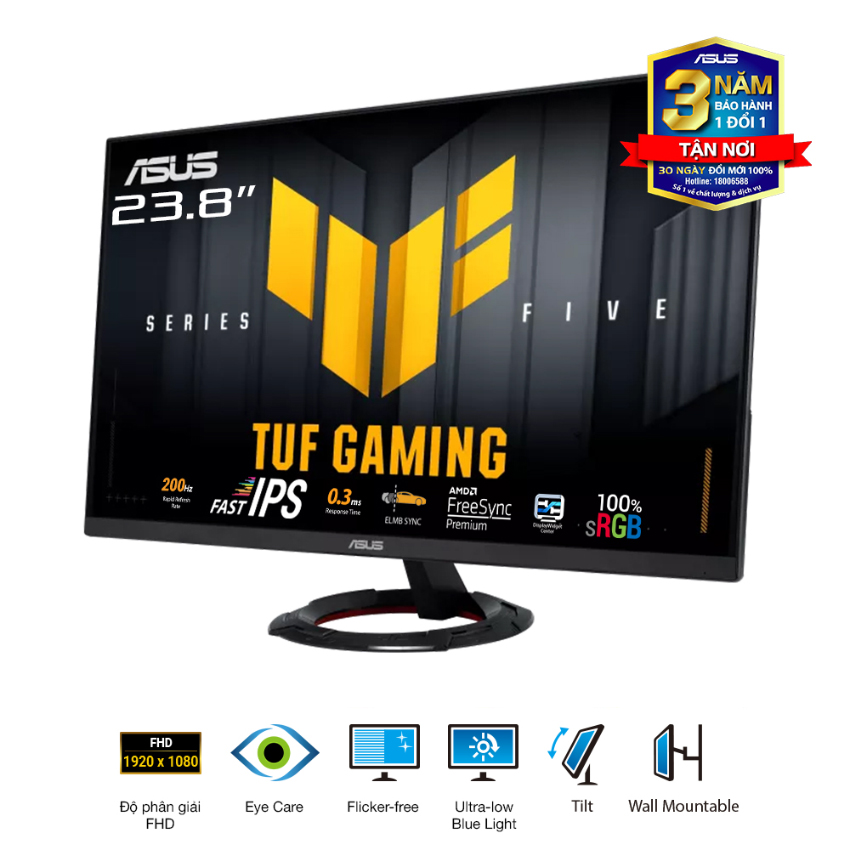 Màn hình Asus TUF VG249Q5R (23.8 inch/FHD/IPS/200Hz/0.3ms/loa) - Máy Tính LMC Màn hình Asus TUF VG249Q5R (23.8 inch/FHD/IPS/200Hz/0.3ms/loa) - Chi tiết 1