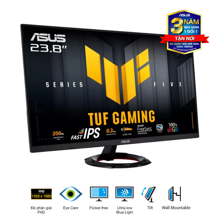 Màn hình Asus TUF VG249Q5R (23.8 inch/FHD/IPS/200Hz/0.3ms/loa) - Máy Tính LMC Màn hình Asus TUF VG249Q5R (23.8 inch/FHD/IPS/200Hz/0.3ms/loa) - Chi tiết 2