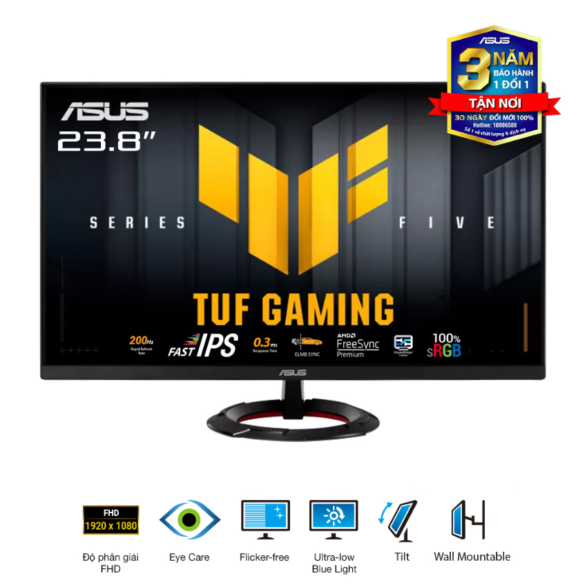 Màn hình Asus TUF VG249Q5R (23.8 inch/FHD/IPS/200Hz/0.3ms/loa) - Máy Tính LMC Màn hình Asus TUF VG249Q5R (23.8 inch/FHD/IPS/200Hz/0.3ms/loa) - Chi tiết 3