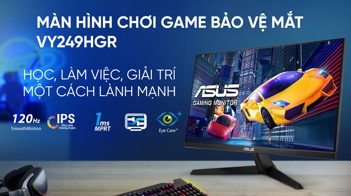 Màn hình ASUS VY249HGR (23.8 inch/FHD/IPS/120Hz/1ms) - Máy Tính LMC Màn hình ASUS VY249HGR (23.8 inch/FHD/IPS/120Hz/1ms) - Chi tiết 1