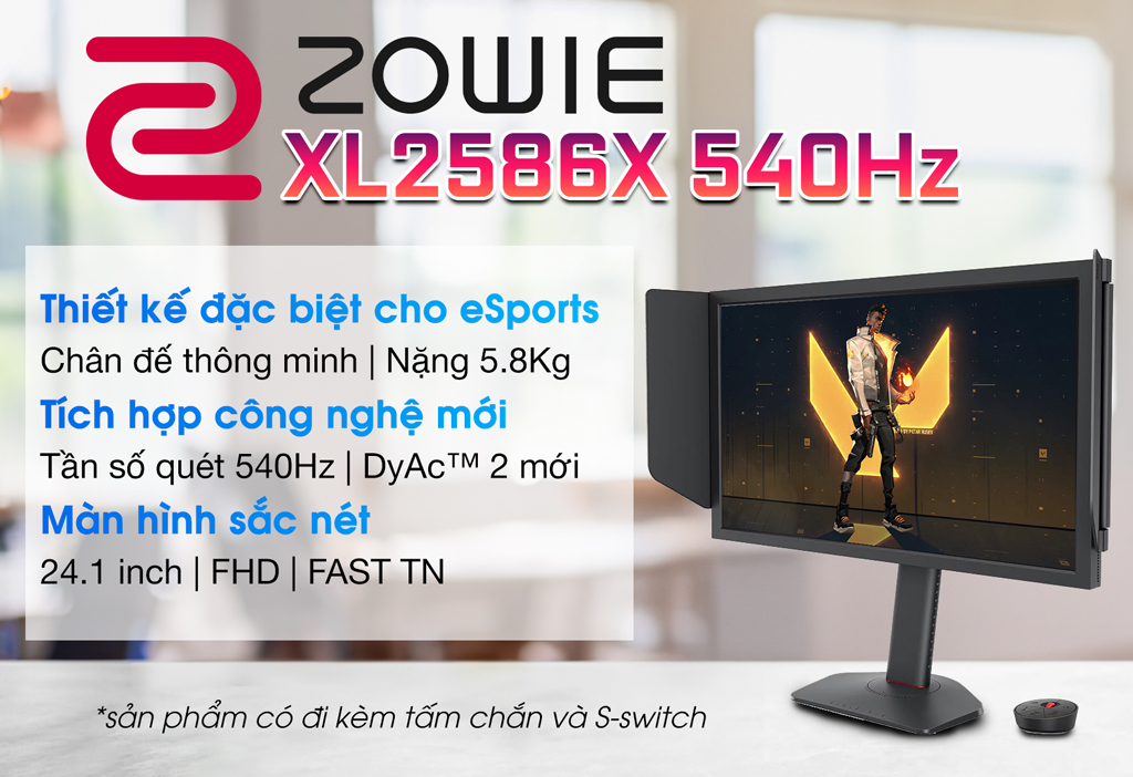 Màn hình BenQ ZOWIE XL2586X (24 inch/FHD/FAST TN/540Hz/DyAc™ 2) - Chi tiết 1