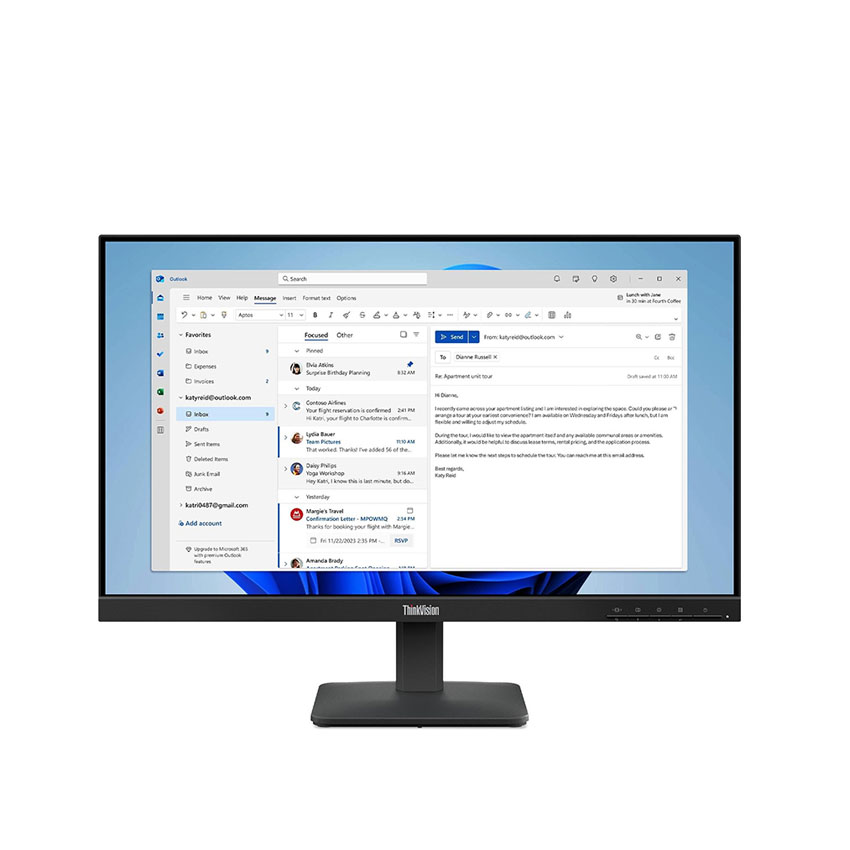 Màn hình Lenovo ThinkVision S24-4e (23.8 inch//FHD/IPS/100Hz/4ms) (64B5KAR1VN ) - Máy Tính LMC Màn hình Lenovo ThinkVision S24-4e (23.8 inch//FHD/IPS/100Hz/4ms) (64B5KAR1VN ) - Chi tiết 1
