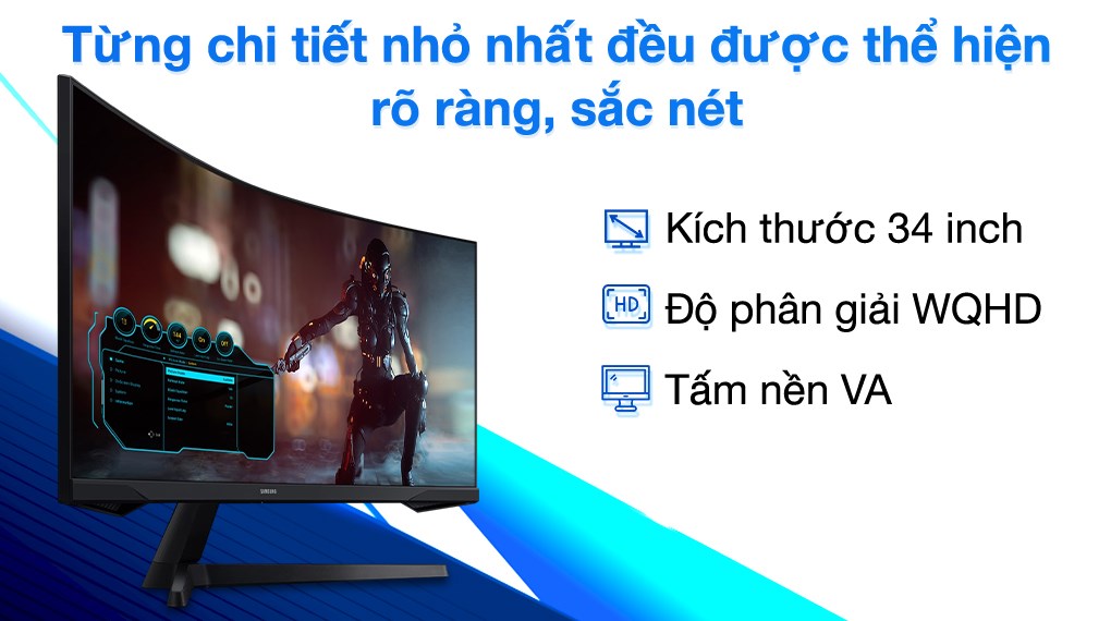 Màn hình Samsung LC34G55TWWEXXV (34 inch/WQHD/VA/165Hz/1ms) - Máy Tính LMC Màn hình Samsung LC34G55TWWEXXV (34 inch/WQHD/VA/165Hz/1ms) - Chi tiết 4