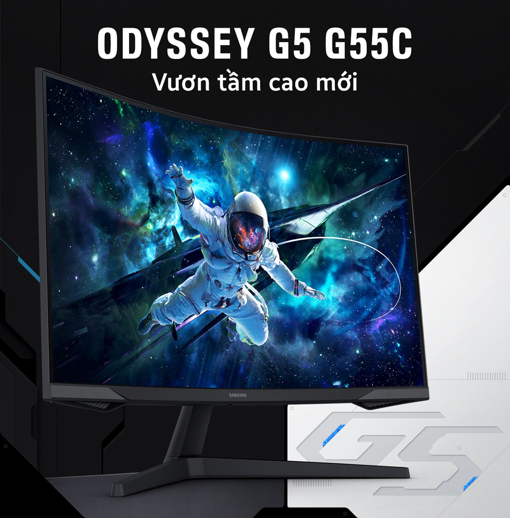Màn hình Samsung Odyssey G5 G55C LS27CG552EEXXV (27 inch/QHD/VA/165Hz/1ms/cong) - Chi tiết 1