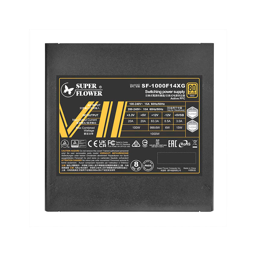 Nguồn Super Flower LEADEX VII XG 1000W ATX 3.1 80 PLUS GOLD - Black - Chi tiết 1