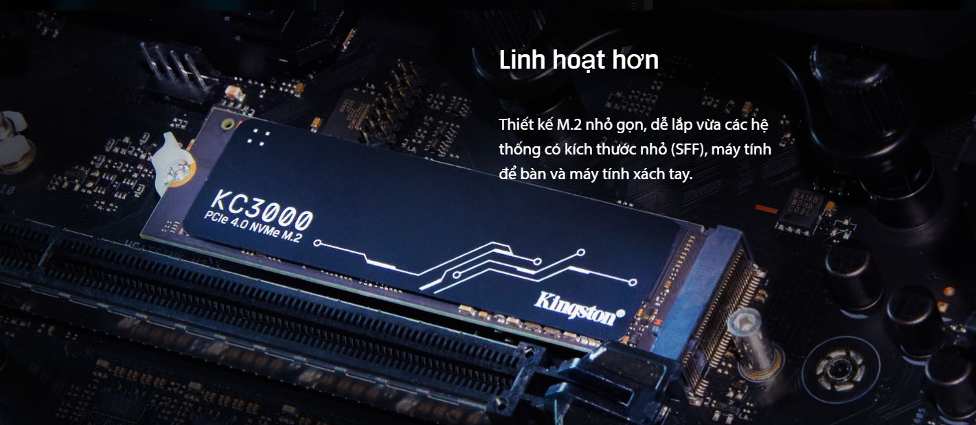 Ổ Cứng SSD KINGSTON KC3000 512GB – M.2 2280 PCIe Gen4 x4 (Đọc 7000MB/s - Ghi 3900MB/s)-(SKC3000S/512G) - Chi tiết 2