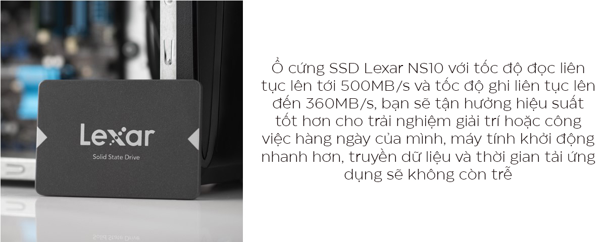 Ổ Cứng SSD LEXAR NS100 256GB 2.5 inch SATA III (Đọc 520MB/s - Ghi 450MB/s) - (LNS100-256RB) - Chi tiết 3