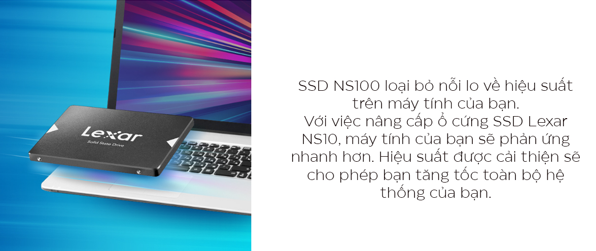 Ổ Cứng SSD LEXAR NS100 256GB 2.5 inch SATA III (Đọc 520MB/s - Ghi 450MB/s) - (LNS100-256RB) - Chi tiết 5