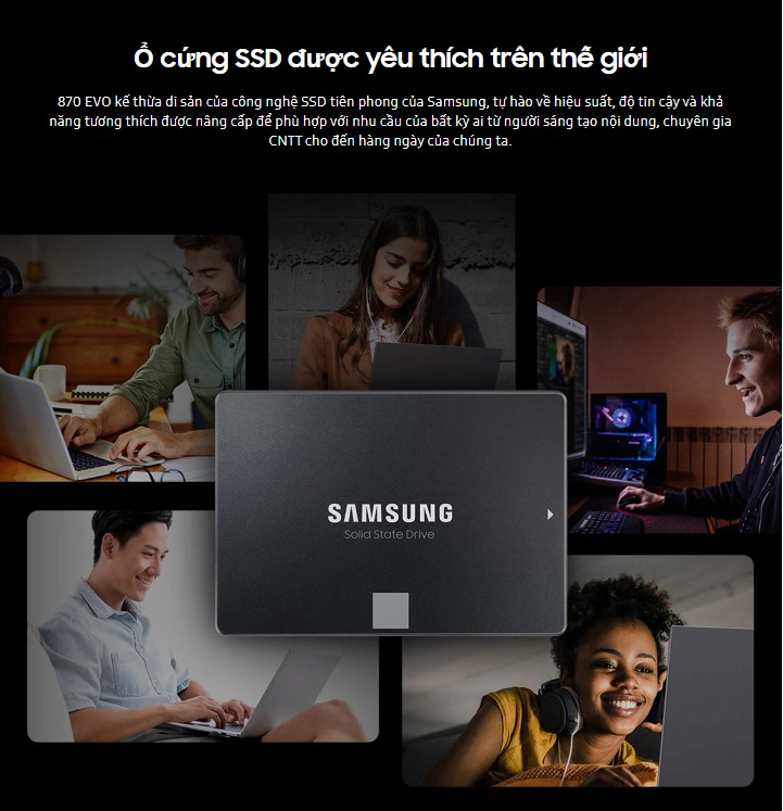 Ổ Cứng SSD Samsung 870 EVO 1TB 2.5 inch SATA III ( Đọc 560MB/s - Ghi 530MB/s) - (MZ-77E1T0BW) - Chi tiết 1