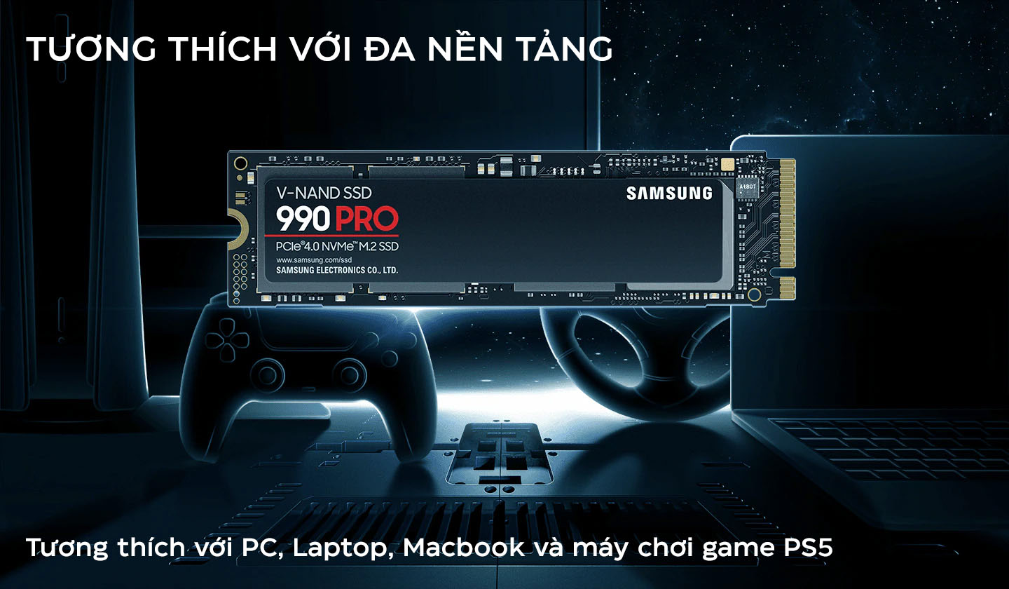 Ổ Cứng SSD Samsung 990 Pro 1TB – M.2 2280 PCIe Gen4 x4 (Đọc 7450MB/s - Ghi 6900MB/s) - (MZ-V9P1T0BW)  - Chi tiết 5