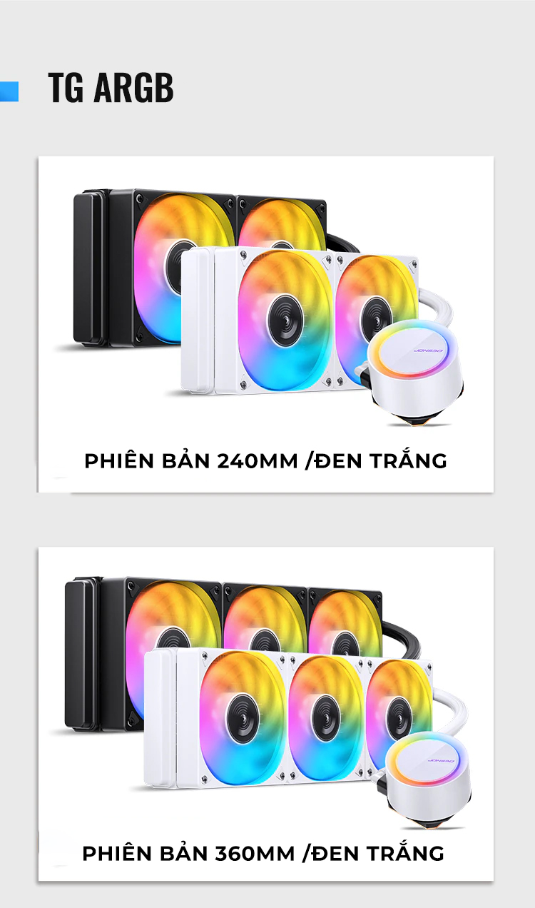Tản nhiệt nước AIO Jonsbo TG-240 ARGB White - Máy Tính LMC Tản nhiệt nước AIO Jonsbo TG-240 ARGB White - Chi tiết 1