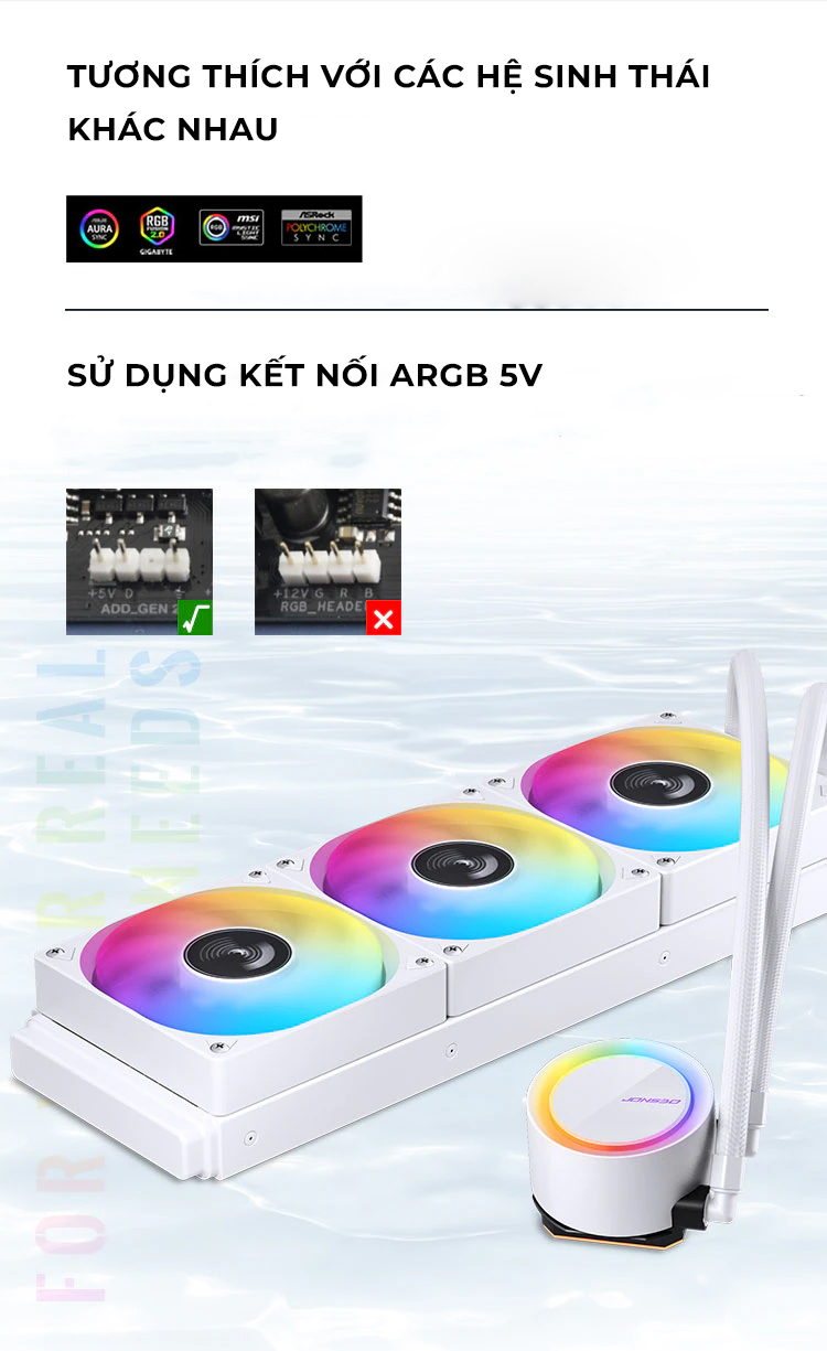 Tản nhiệt nước AIO Jonsbo TG-240 ARGB White - Máy Tính LMC Tản nhiệt nước AIO Jonsbo TG-240 ARGB White - Chi tiết 2