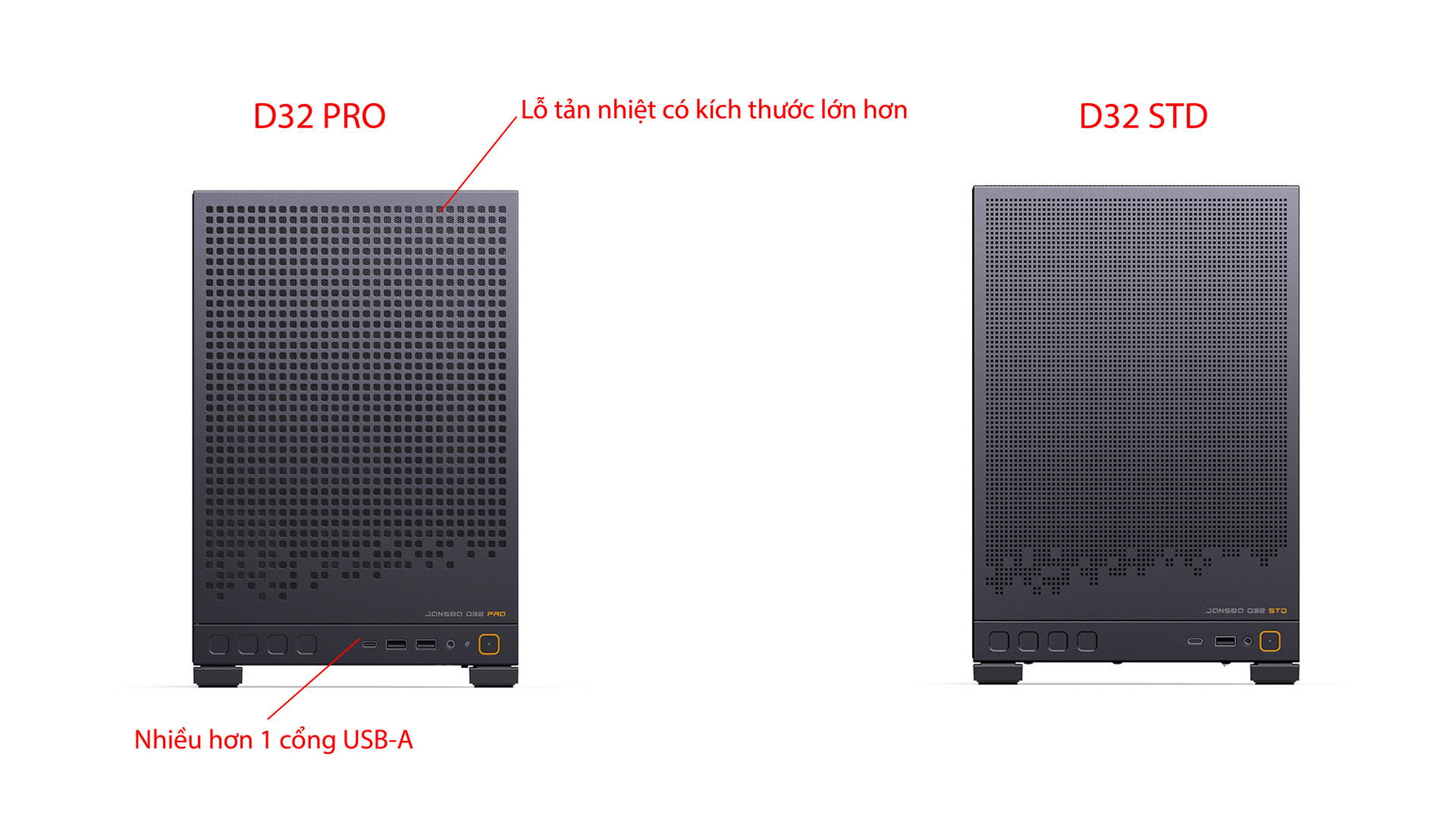 Vỏ case JONSBO D32 STD Black (mATX/Mid Tower) - Chi tiết 1