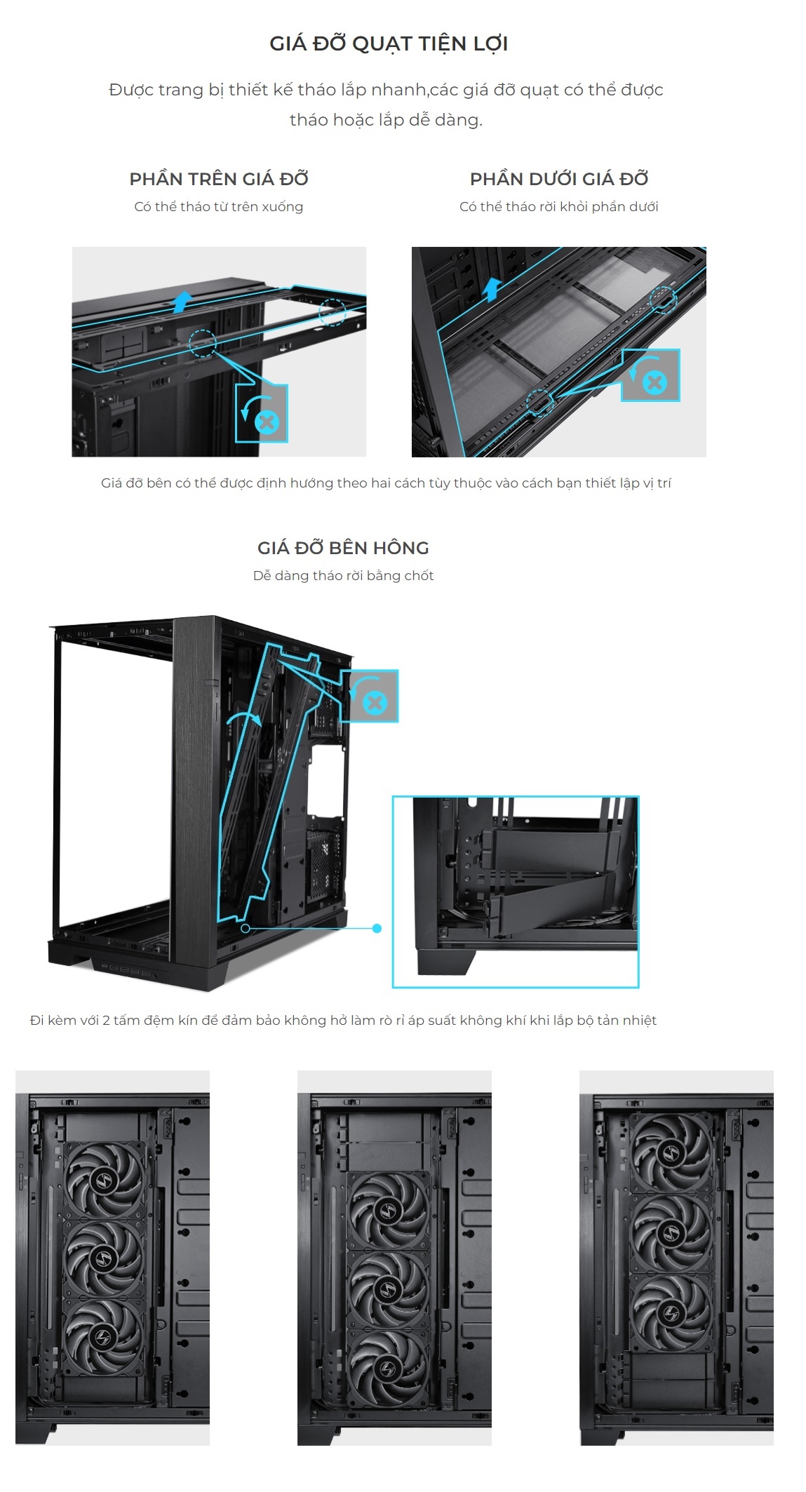 Vỏ Case LIAN-LI O11D EVO XL BLACK (Eatx/Full Tower/Màu Đen) - Chi tiết 7