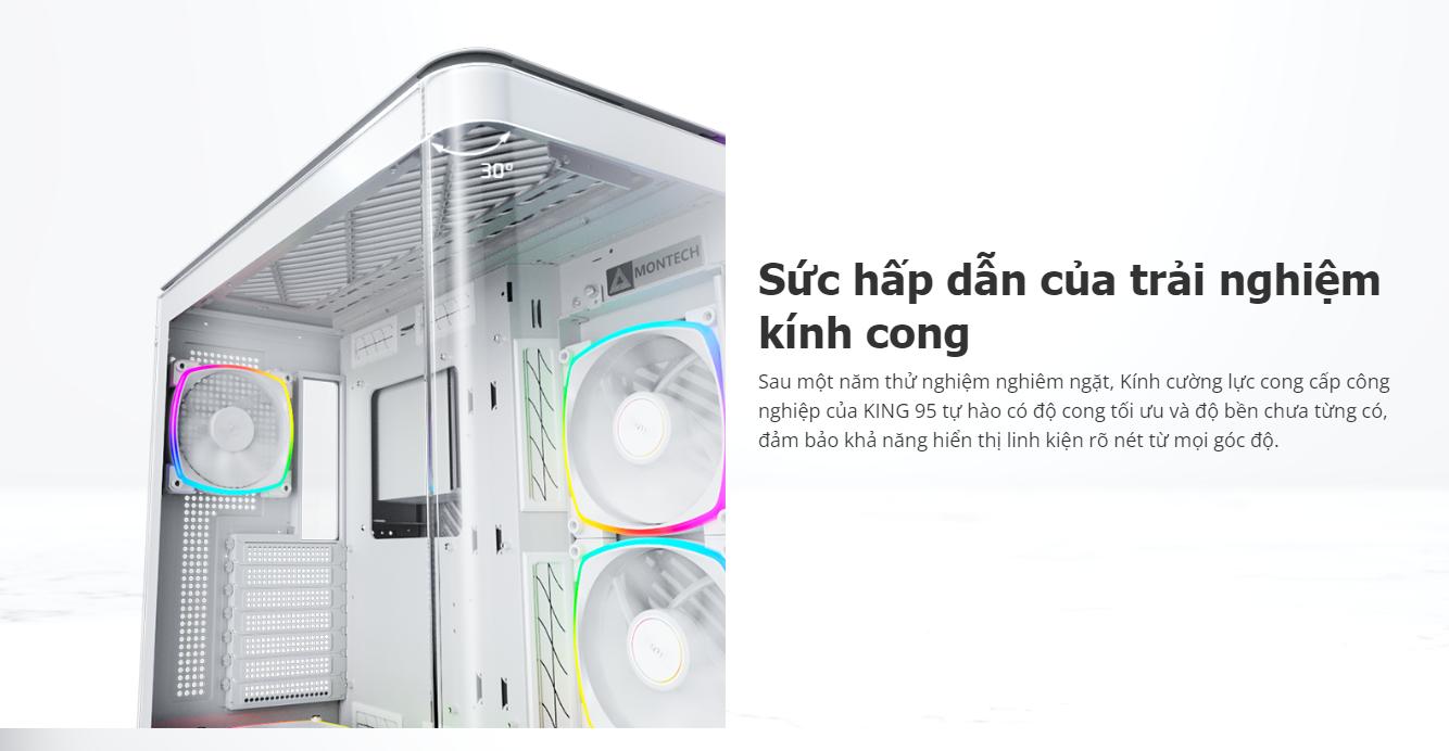 Vỏ Case MONTECH KING 95 WHITE (ATX/Mid Tower/Màu Trắng) - Máy Tính LMC Vỏ Case MONTECH KING 95 WHITE (ATX/Mid Tower/Màu Trắng) - Chi tiết 2