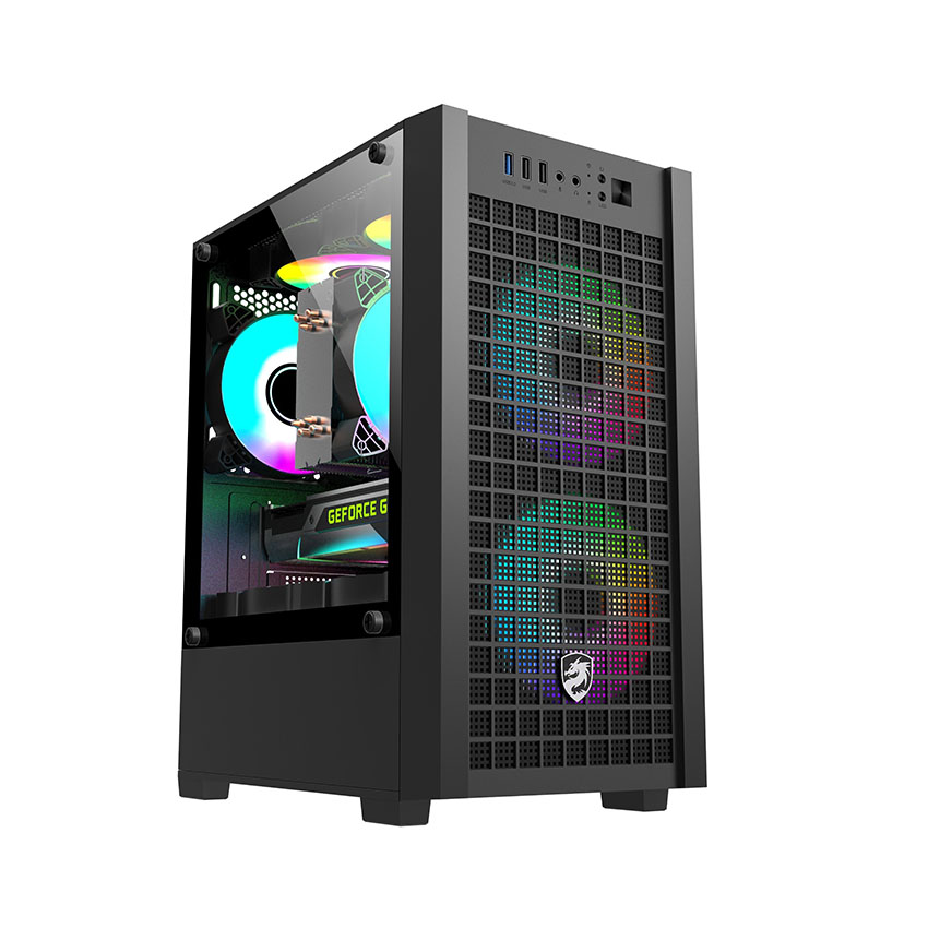 Vỏ Case VITRA CRUISE VX1 BLACK 3F (mATX/3Fan RGB) - Máy Tính LMC Vỏ Case VITRA CRUISE VX1 BLACK 3F (mATX/3Fan RGB) - Chi tiết 1