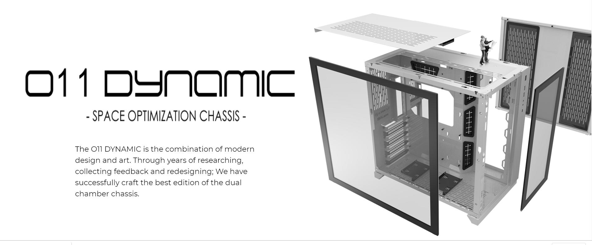 Vỏ case Lian Li O11 Dynamic Black màu đen