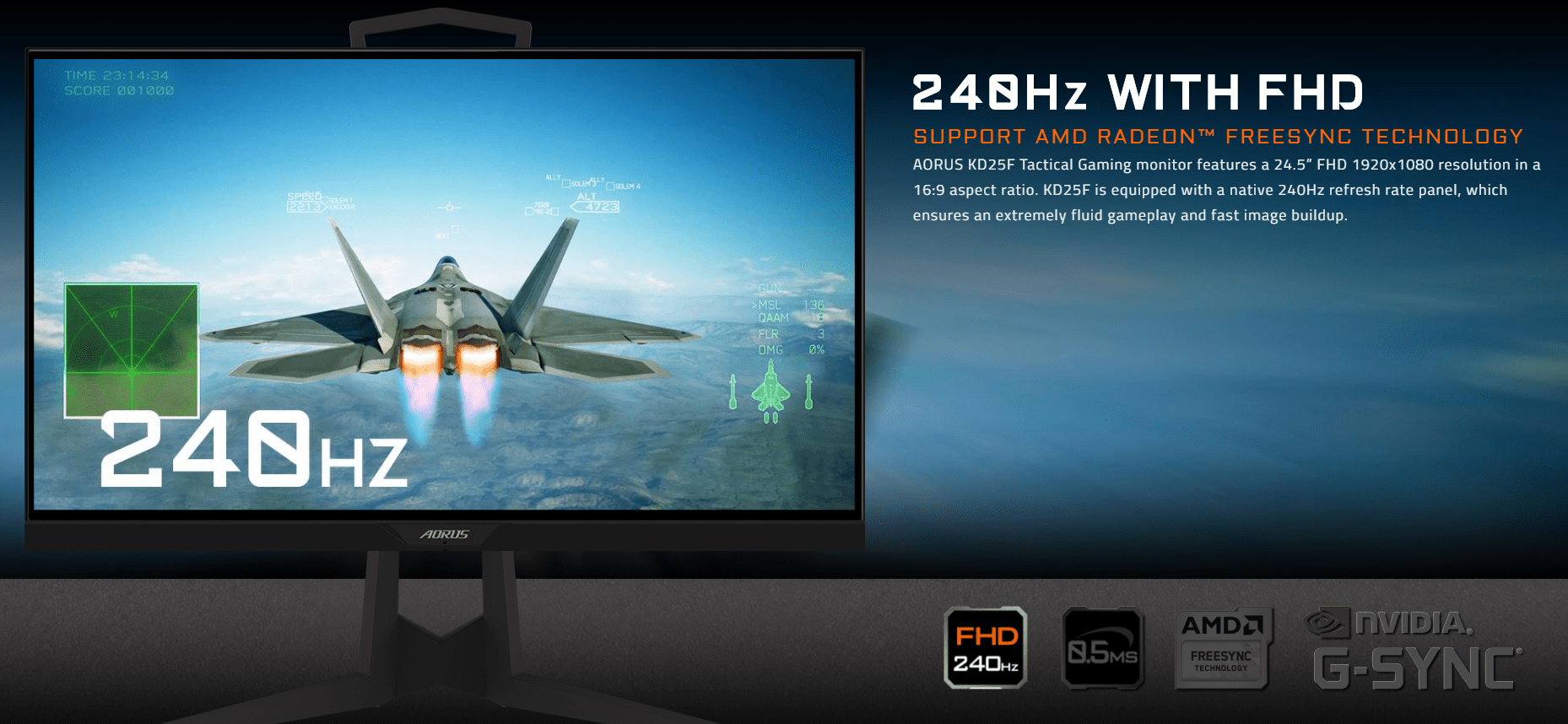 Màn hình Gigabyte Aorus KD25F-1