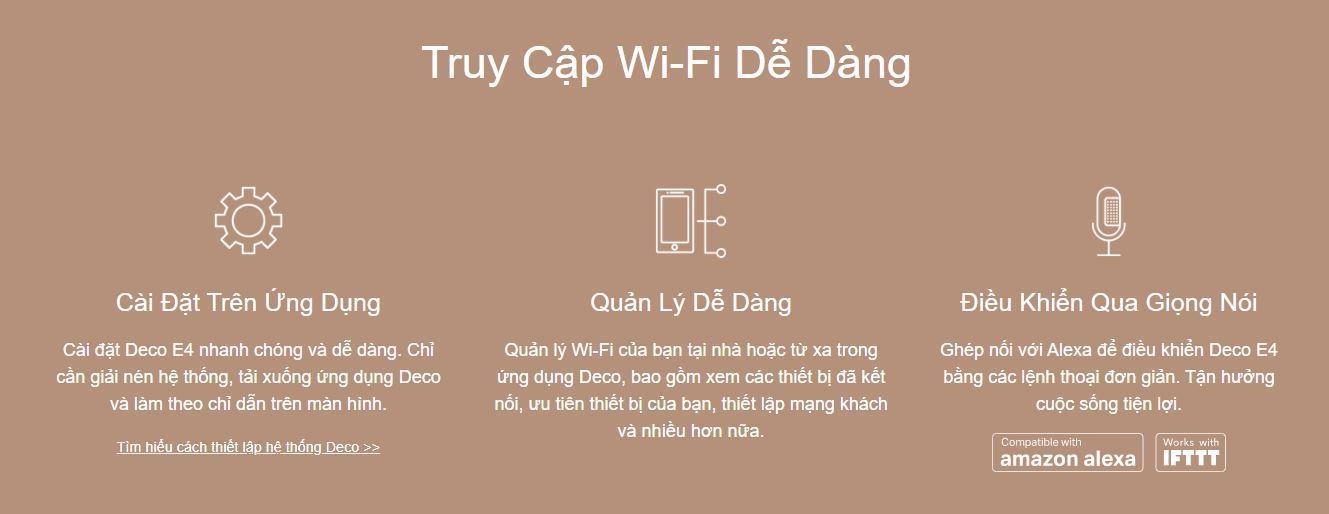 Bộ phát wifi mesh TP-Link Deco E4 (2-Pack) Wireless AC1200Mbps 9