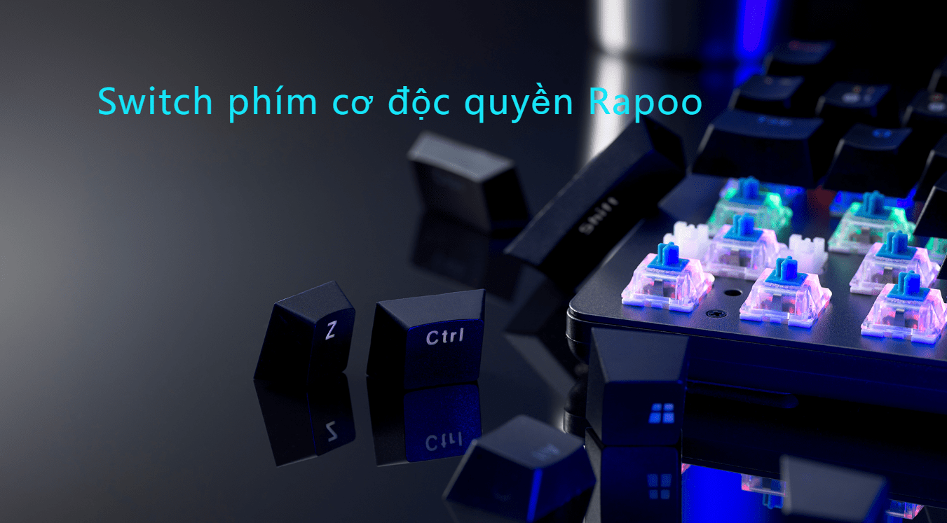 Bàn phím cơ không dây Rapoo V500 PRO-87 TKL Brown Switch (Led Rainbow) 4