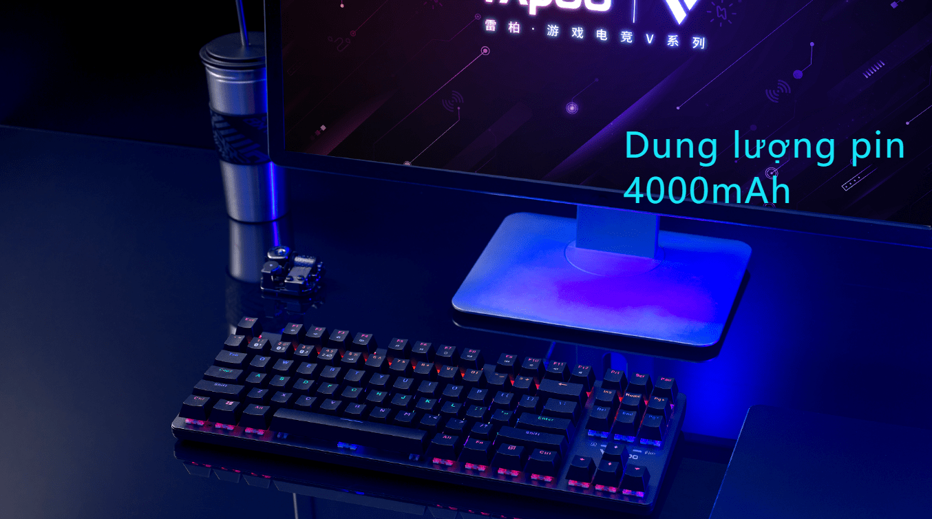 Bàn phím cơ không dây Rapoo V500 PRO-87 TKL Brown Switch (Led Rainbow) 5