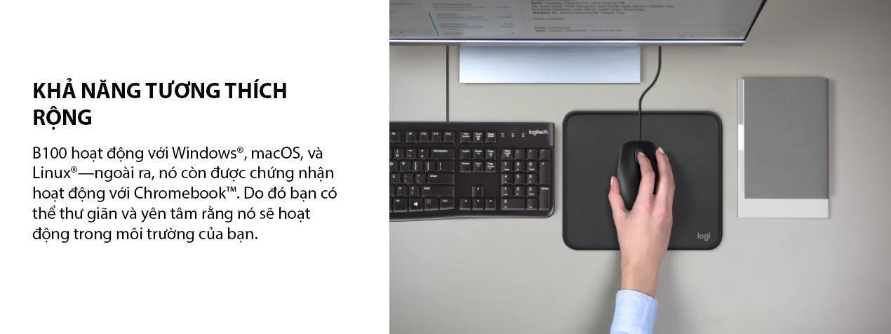 chuot-logitech-b100-04 Chuột Logitech B100 Black (910-006605) (USB) 6