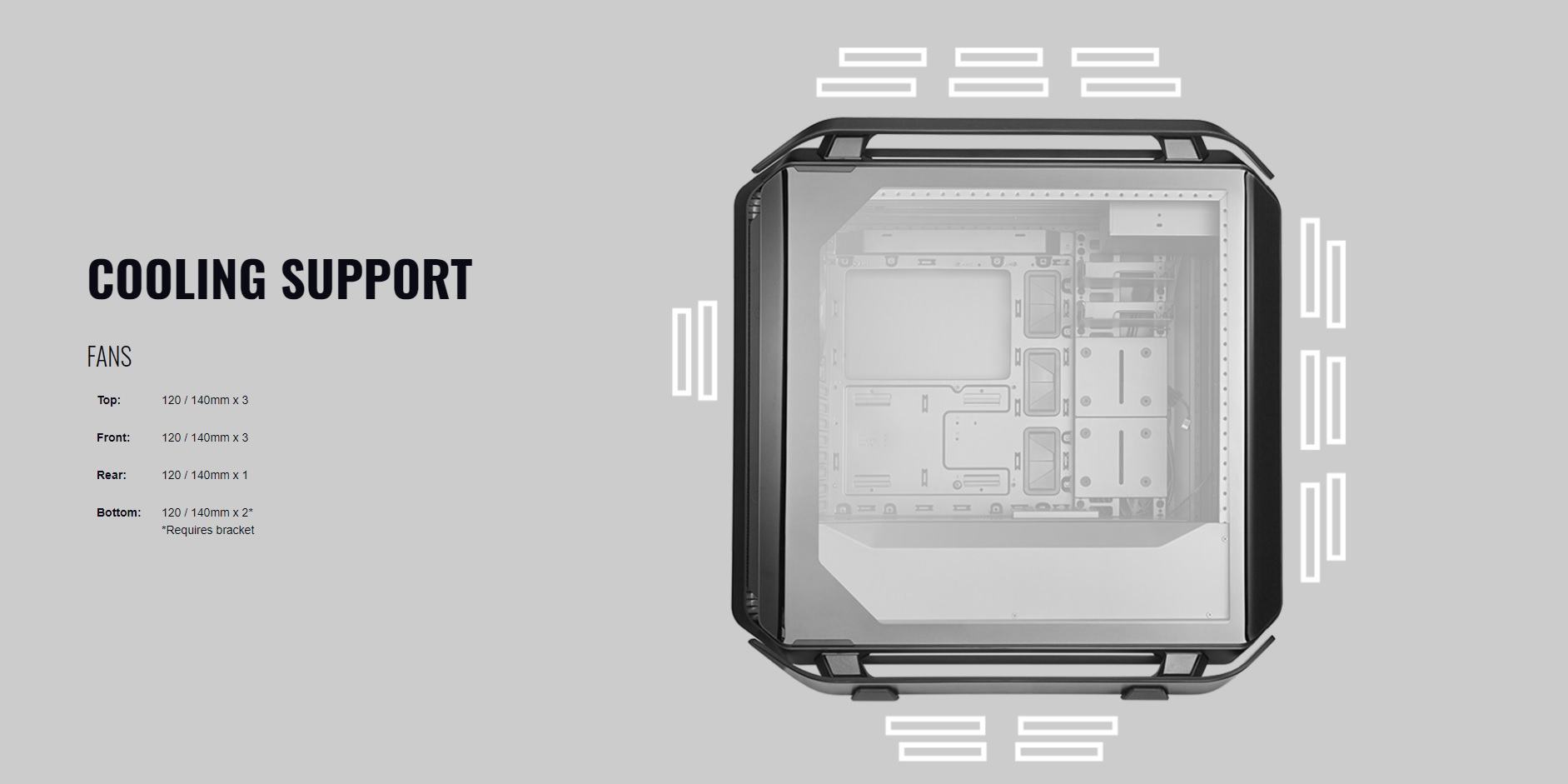 47146_c700p-black-10 Case Cooler Master Cosmos C700P Black Edition (Mid Tower/Màu Đen) giới thiệu 12