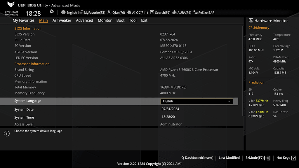 Mainboard ASUS TUF GAMING X870-PLUS WIFI 6