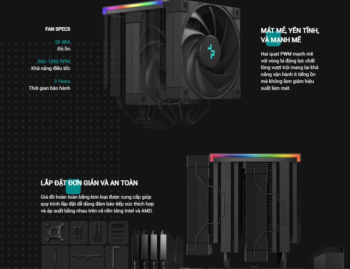 ak620-digital-mota5 Tản nhiệt khí DEEPCOOL AK620 Digital