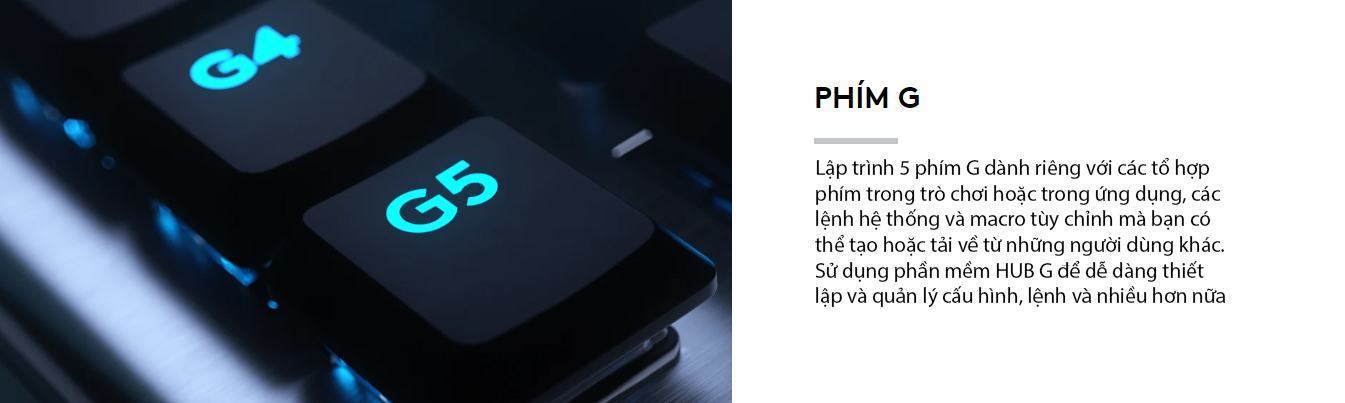 Bàn phím cơ Logitech G813 Lightsync RGB GL Clicky (USB) 5