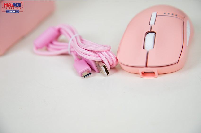 Chuột Không dây E-Dra EM620W Hồng (USB/RGB/Avago3325/Huano sw)