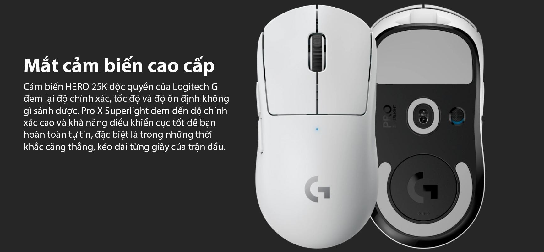 Chuột không dây Logitech Pro X Superlight Black (USB/Đen/910-005882) 5
