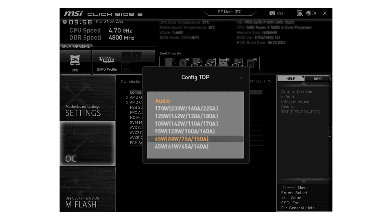 config-tdp-pro msi auto detect your fan