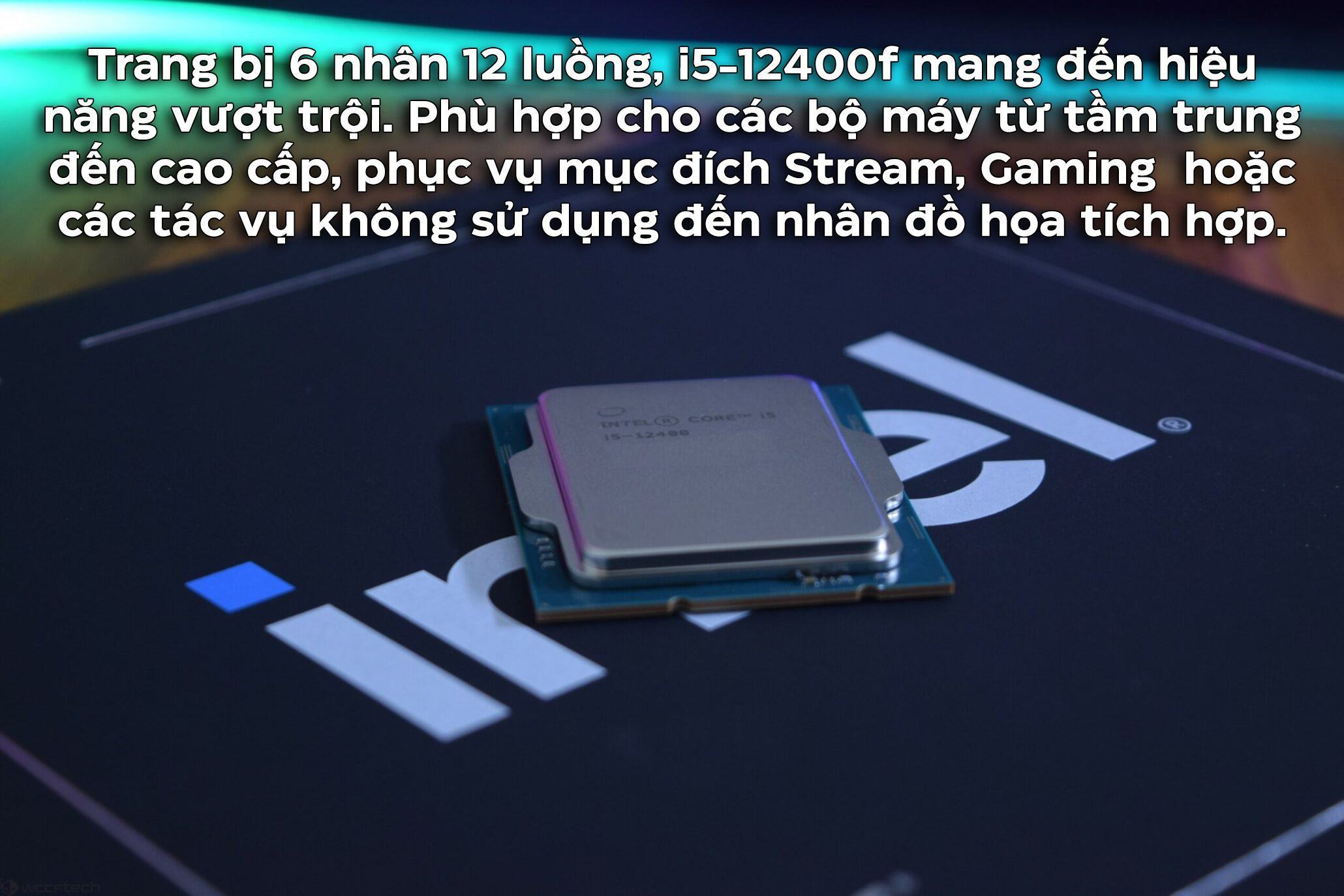 CPU Intel Core i5-12400F (Upto 4.4Ghz, 6 nhân 12 luồng, 18MB Cache, 65W) - Socket Intel LGA 1700)