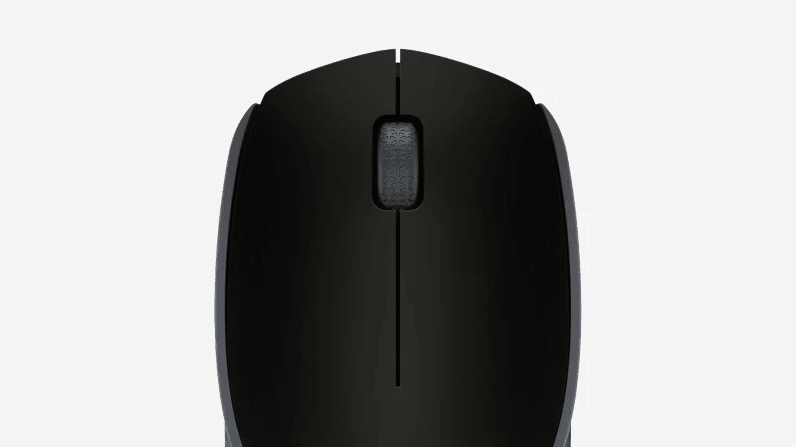 Chuột không dây Logitech M171 xám (USB) có chất lượng cuộn chuột và mắt cảm biến tốt