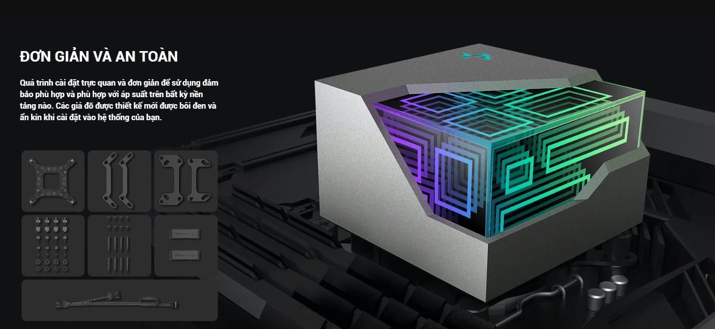 deepcoollt-mota4 Tản Nhiệt Nước CPU Deepcool LT520