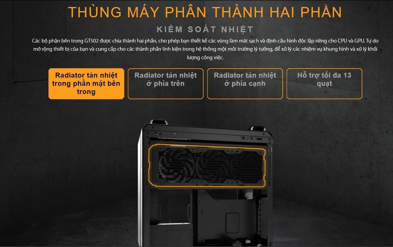 Vỏ Case Asus TUF Gaming GT502 ( Mid Tower / Màu Đen)