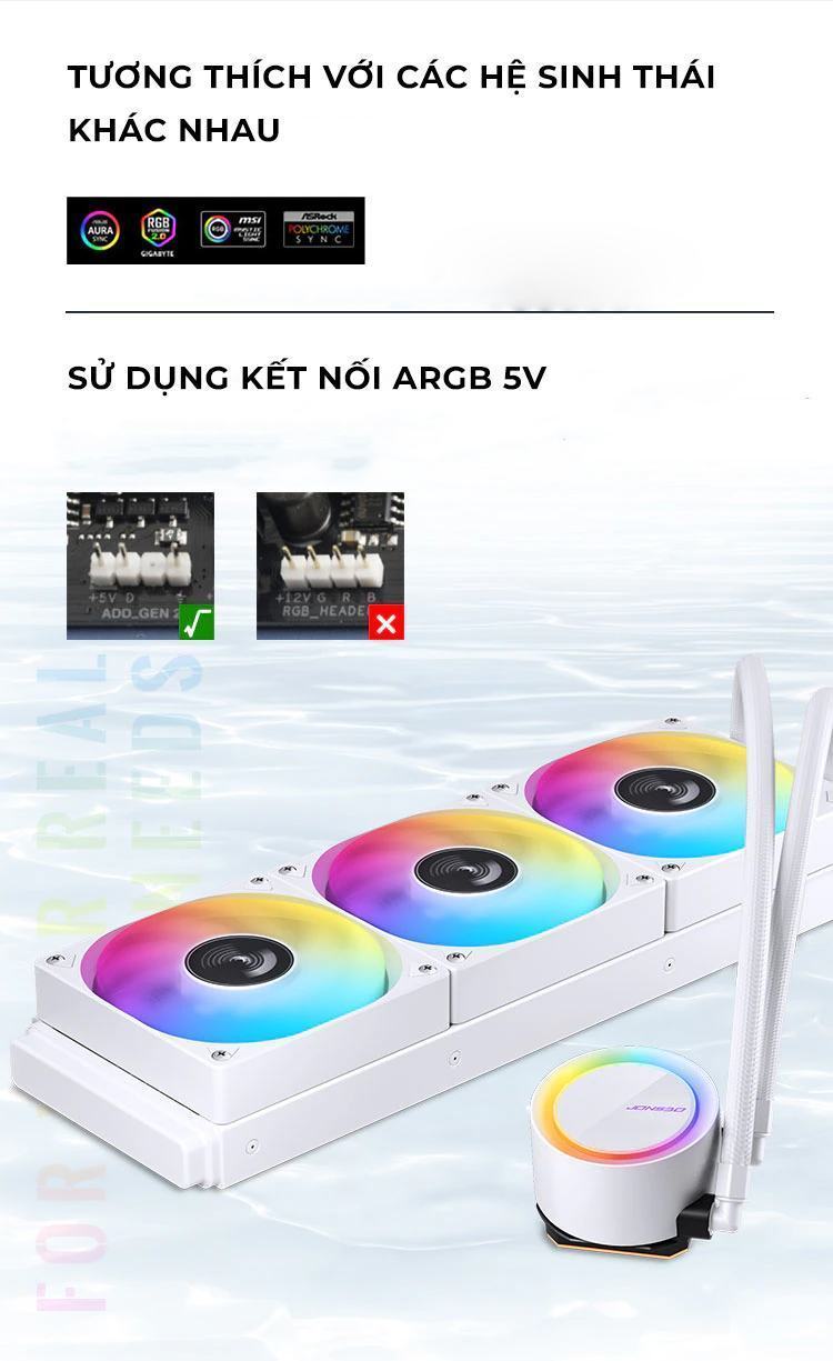 Tản nhiệt nước AIO Jonsbo TG-240 ARGB White