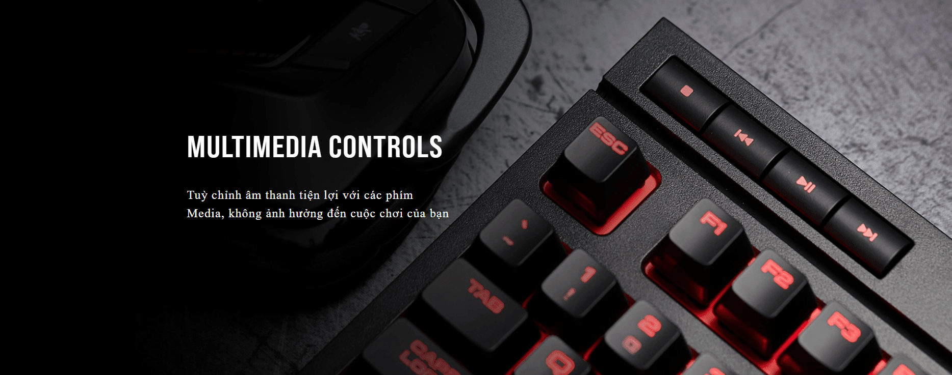 Bàn phím cơ Corsair K63 Cherry MX Red (USB/Red Led) (CH-9115020-NA) 5