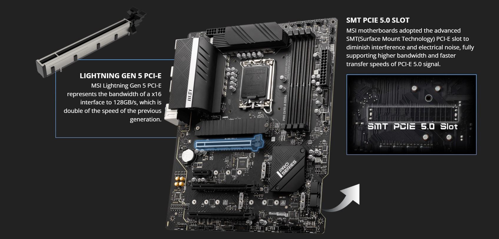 mainboardmsiproz690-aintelz690socket1700atx4kheramddr4-5 Mainboard MSI PRO Z690-A (Intel Z690, Socket 1700, ATX, 4 khe RAM DDR4)