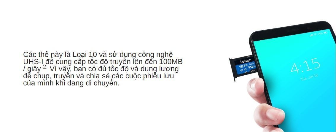 the-nho-lexar-microsdxc5-5 Thẻ nhớ LEXAR microSDXC U3, V30