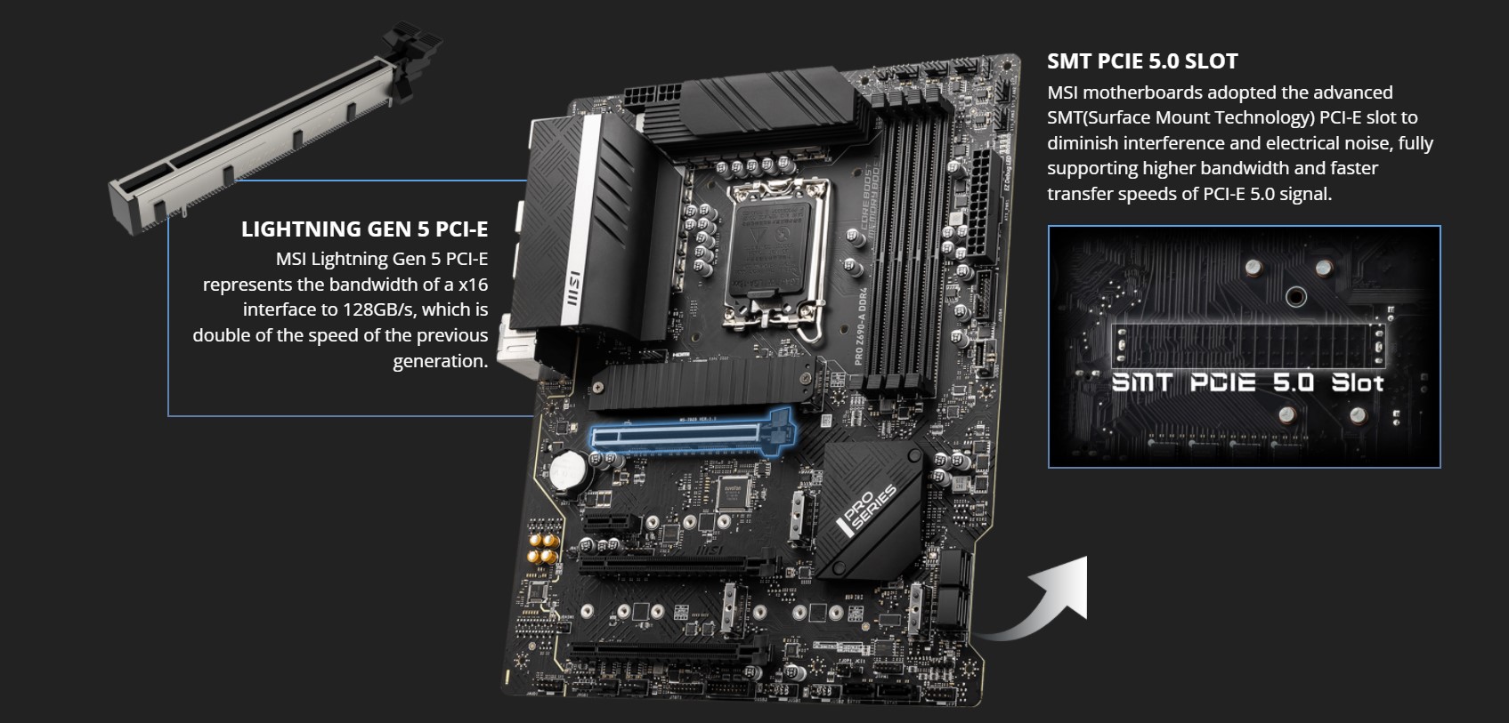 mainboardmsiproz690-aintelz690socket1700atx4kheramddr4-5 Mainboard MSI PRO Z690-A (Intel Z690, Socket 1700, ATX, 4 khe RAM DDR4)