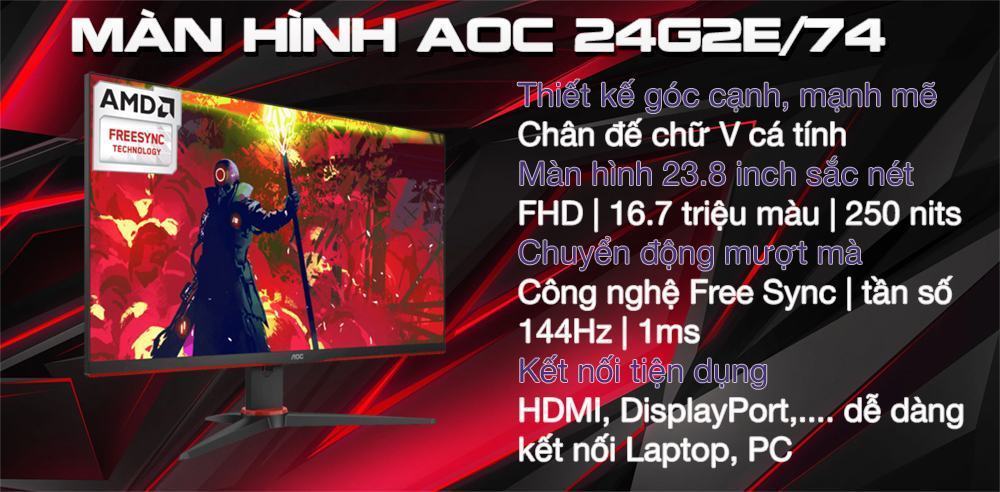 Màn hình AOC 24G2E/74 1