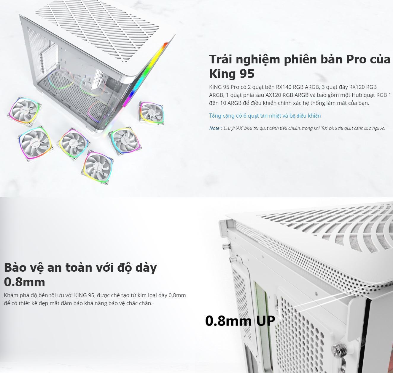 Vỏ Case MONTECH KING 95 PRO BLUE
