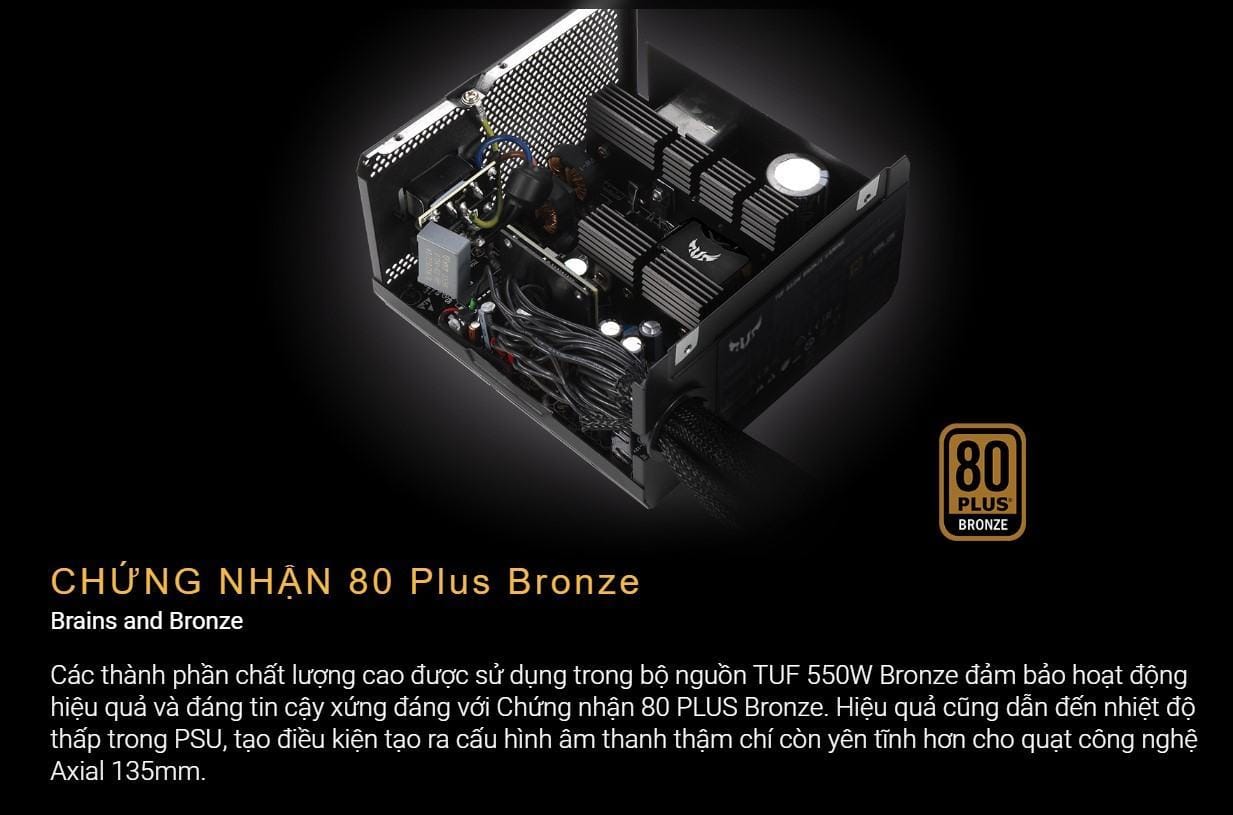 psu-tuf-gaming-2-3 Chứng nhận 80 Plus Bronze