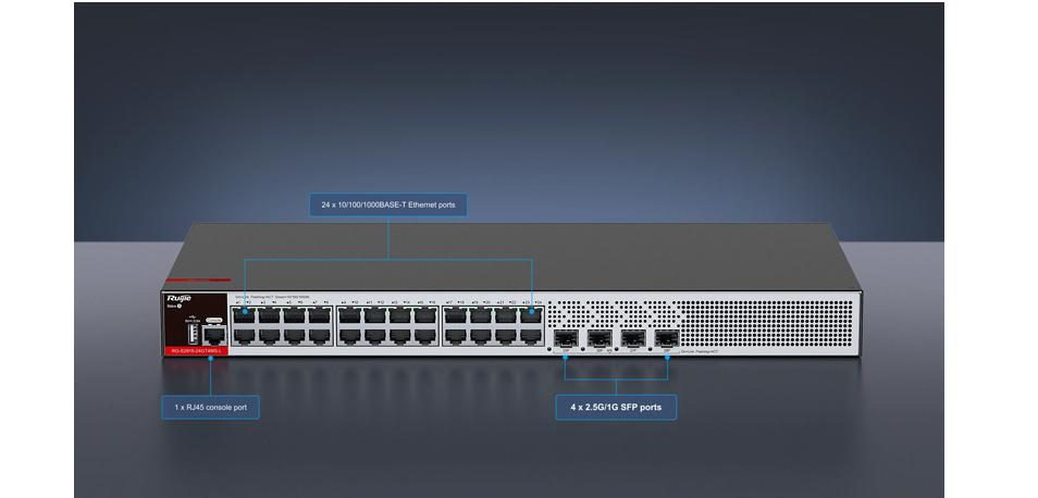 Switch RUIJIE RG-S2915-24GT4MS-L (Layer 2 Smart Managed 24 Cổng 10/100/1000 BASE-T)